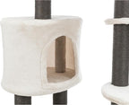 TRIXIE Moriles Cat Tower with Scratching Posts, Condo, Hammock, Padded Platform, Light Gray