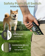 2-in-1 Bark & Shock Collar - Color Screen Dog Training Collar with Beep/Vibration/Shock/Anti Bark 4 Modes, 3300FT E Collar with Remote for Small Medium Large Dogs, IP67 Waterproof Rechargeable