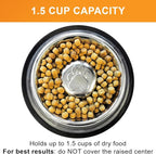 Neater Pet Brands Stainless Steel Slow Feed Bowl - Non-Tip & Non-Skid - Stops Dog Food Gulping, Bloat, Indigestion, and Rapid Eating (1.5 Cup)