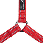 EXCELLENT ELITE SPANKER No Pull Dog Harness Reflective Nylon Vest L-Shaped Adjustable Easy Pet Harness for Small Medium Large Breeds Dogs Walking Training Black Red(Red-M)
