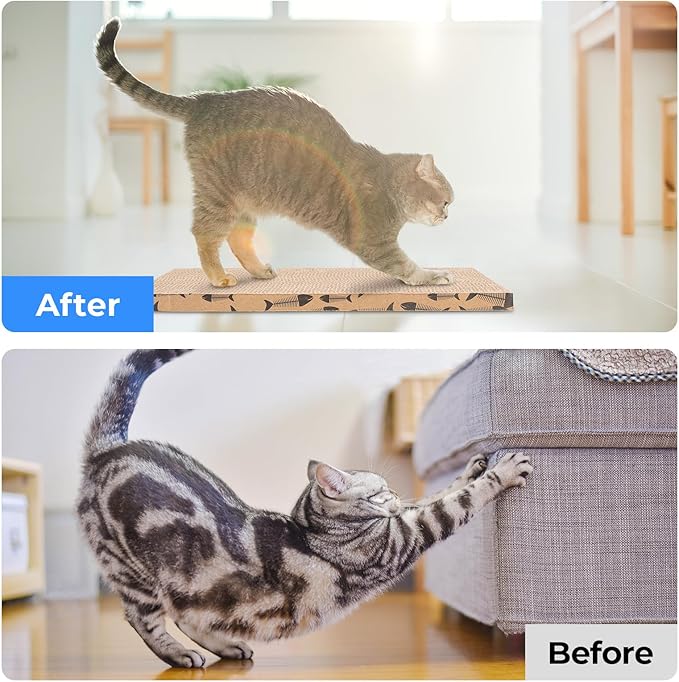 Cat Scratcher Cardboard Cat Scratching Board Cat Scratchers for Indoor Cats Cat Scratching pad (2pcs)