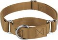Country Brook Petz - Martingale Dog Collar - Heavy-Duty Training Collar with No Buckle - Service Dog Collar for All Pups - 10+ Warm Colors (Coyote Tan, 3/4 Inch, Small)