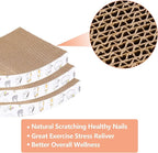 PatiencET 3 Pack Cat Scratcher Pad Recycle Corrugated Cat Scratching Pad Type S Cat Scratch Pad Lounger Sofa for Furniture Protector