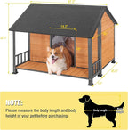 Aivituvin Large Dog House Outdoor Dog Kennel with Chewproof Strong Metal Frame for Large Breed Dogs (47.2" L x 45" D x 37.7" H)