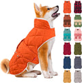 KYEESE Dog Coat Windproof Dog Coats for Small Dogs Thick Pets Clothes with Pocket Waterproof Dogs Jacket with Fleece Lined Warm Pet Winter Puffer Coat with Leash Hole Soft Pet Sweater for Cold Weather