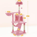Yaheetech Cat Tree Tower for Indoor Kitten, Multi-Level Cat Towers Condo with Scratching Posts & Tunnel, Pet Furniture