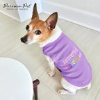 Parisian Pet Dog Shirt – 100% Cotton Shirts for Small Dogs – Sleeveless Pampered Poochie Puppy Clothes – Lightweight and Breathable Dog Apparel – Funny Dogs Clothes - Stretchy Pet T Shirts