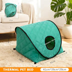 Cave cat Bed, Foldable pet Bed, Waterproof and Anti-Static, Hair-Free, Suitable for Both Indoor and Outdoor use, Ideal for Traveling with Pets.(Peacock Blue)