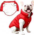 Dog Jacket Waterproof Fleece Dogs Vest Medium Dog Coats for Winter Cold Weather Warm Dogs Puffer Jacket Puppy Coat Red Pet Jackets Cat Coats M