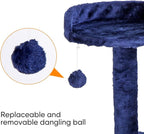 54-Inch Cat Tree Multi-Level Condo Tower Bed Furniture Kitten Play House with Scratching Posts