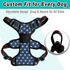 BARKBAY Dog Harness No Pull Mesh for Large Dogs - Adjustable, Reflective, Comfortable, No Choke, Heavy-Duty - Perfect for Outdoor Training, Walking, and Hiking - Strong & Durablee- XL & Blue Star Mesh
