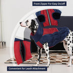 IECOii XXL Dog Snow Jacket - Extra Large Waterproof Fleece Lined Jacket with Reflective Turtleneck