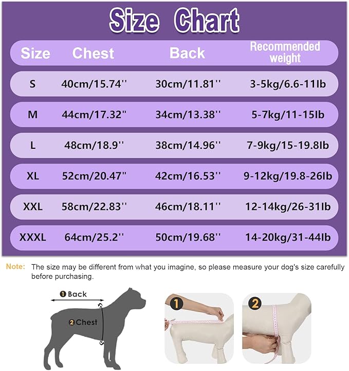 Winter Coat, Waterproof Jacket, Warm Turtleneck Fleece Vest With Built-in Harness, Reflective Snow Jacket Snowsuit for Small Medium Large Dogs, Purple XXXL