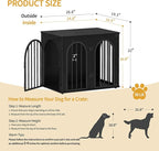 26.8'' Wooden Dog Crate Furniture, Indoor Dog Kennel Dogs Cage for Small Dogs, Heavy Duty Dog Crates Decorative Pet House End Side Table TV Stand, Black DFC85504B