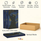 Cat Scratcher Box – Art Décor | Designer Cardboard Scratch Pads with Decorative Van Gogh-Inspired Design | Reversible Boards for Indoor Cats