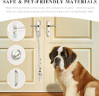 Adjustable Dog Potty Training Door Bells, Twisted Rope Puppy Bell Ring for Going Outside, Loud Metal Bells