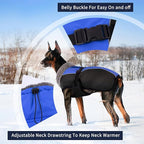IECOii Extra Warm Dog Coat - Reflective Adjustable Jacket with Buckle Fleece Turtleneck for Cold Weather - Soft Winter Coat for Small, Medium & Extra Large Dogs