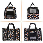 Petmolico Cat Carrier Dog Carrier, Airline Approved Soft Pet Travel Carrier with 3 Open Doors Mesh Windows for Cats Puppy 16 lbs(Large,Orange Flower)