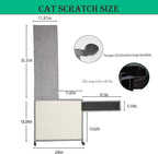 Cat Scratch Couch Sofa Protector with Natural Sisal for Protecting Furniture Couch Chair Sofa Light Grey