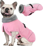 Queenmore Winter Dog Jackets, Thick Dog Coats for Small Pets Winter, Warm Reflective Coat, Thick Waterproof Puppy Coats, Pink, S