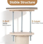 FANKNS Floor to Ceiling Cat Tree Height (110-118 inches), 5-Tier Adjustable, Three-Bolt Stabilized Cat Tower with 6 Thickened Scratching Posts, Cat Activity Center Includes Transparent Capsule House
