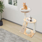 Cat Tree Tower, 37.8" Small Cat Tree for Indoor Cats with Scratching Posts, 22.05lbs Modern Activity Tower Kittens Condo