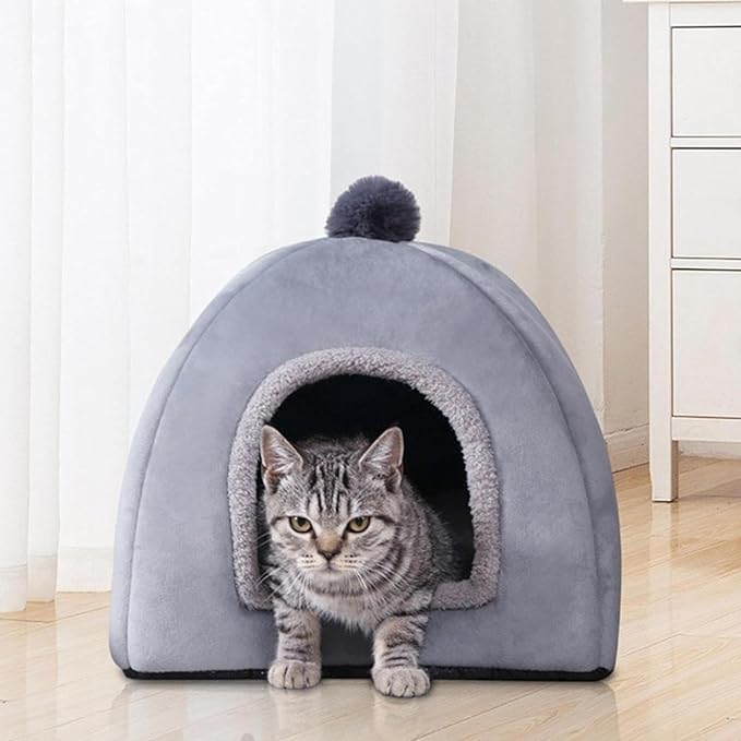 Winter Warm Thickened Pet Tent, Cat Houses for Indoor Cats, Cat Bed Cave, Dog Cave Bed, Small Dog House, Cats Hideaway, Kitten Beds, Puppy Beds, Pet Supplies for Small and Medium Pet