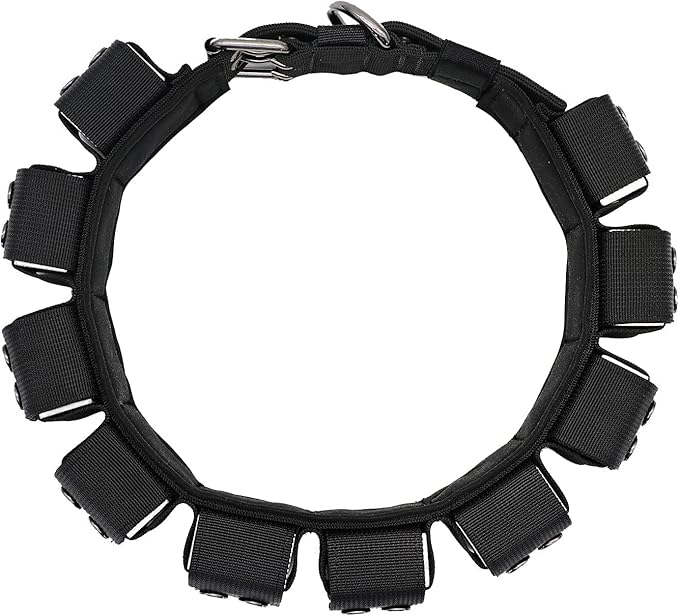 Tactical Weighted Dog Collar - Weights for Training & Exercise - Small, Medium, Large Dogs