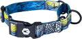 Wolfgang Heavy Duty Martingale Dog Collar with Quick Release Nylon Buckle for Walking & Training, DawnPatrol Print, Small