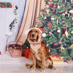 Elegant little tail Christmas Dog Bandana, Holiday Girl Boy Dog Bandanas for Small Medium Large Soft Dogs Washable Square Dog Scarf Adjustable Dog Kerchief