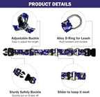 Hikiko Martingale Collar for Dogs Cute Floral Dog Collar for Small Medium Large Dogs Anti Pull Quick Release Buckle Dog Collars (Floating Flowers,Medium)