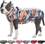 Dog Coat Winter Warm Dog Jackets for Large Dogs Reflective Snowsuit with Harness Fleece Dogs Snow Jacket Waterproof Pet Clothes for Cold Weather