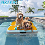 Inflatable Dog Water Ramp | 60×40" Dog Boat Ramp | Floating Ramp Ladder for Large Dogs Up to 230lbs | Non-Slip EVA Covered | Claw-Friendly & Stable | Dog Pool Dock for Lake, Pool, Boat, Dock