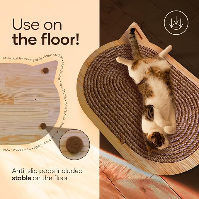Wall Mounted Cat Scratcher Board - Scratching Post and Pad for Indoor Cats - Wall Furniture and Scratchers