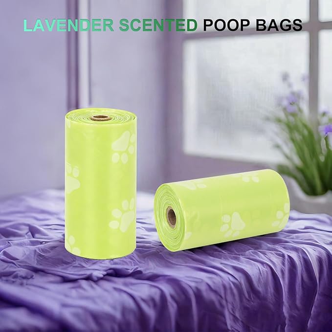 240Pcs Thick Dog Poop Bags Rolls, Leak-Proof Poop Bags for Dog and Cats Litter, 9x13 Inch Scented Pet Waste Bag for Small - Large Dogs Walking, Fits Most Doggie Bag Holder for Leash