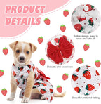 6 Pieces Dog Dresses for Small Dogs Girls, Cute Princess Puppy Kitten Dog Dresses with Flowers and Bowknot for Pet Cats, Small Dogs' Outfits Female Pet Skirts Clothes for Chihuahua Yorkies