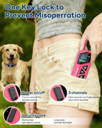 Dog Training Collar with Remote - 3300ft Long Range, IPX7 Waterproof, Rechargeable E-Collar with 4 Training Modes & Security Lock for Small, Medium and Large Dogs (Hot Pink)