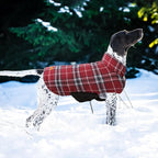 Kuoser Warm Dog Coat, Waterproof Dog Jacket for Extra Large Dogs, Adjustable Durable XL Doggie Winter Coat Reversible Cozy Puppy Cold Weather Apparel from Small to Large Breed, Red XL