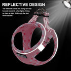 Mercano Soft Mesh Dog Harness and Leash Set, No-Chock Step-in Reflective Breathable Lightweight Easy Walk Vest Harnesses with Safety Buckle for Small Dogs, Cats (Pink, XS)