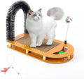 5-in-1 Multifunctional Cardboard Cat Scratcher,Cat Hair Brush for Grooming with Sturdy Cat Scratching Pad and Catnip Toy