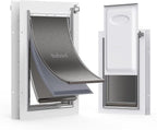 Baboni 3-Flaps Pet Door for Interior and Exterior Doors, Steel Frame and Telescoping Tunnel, Strong and Durable Dog Door (Pets Up to 40 Lb) -Medium