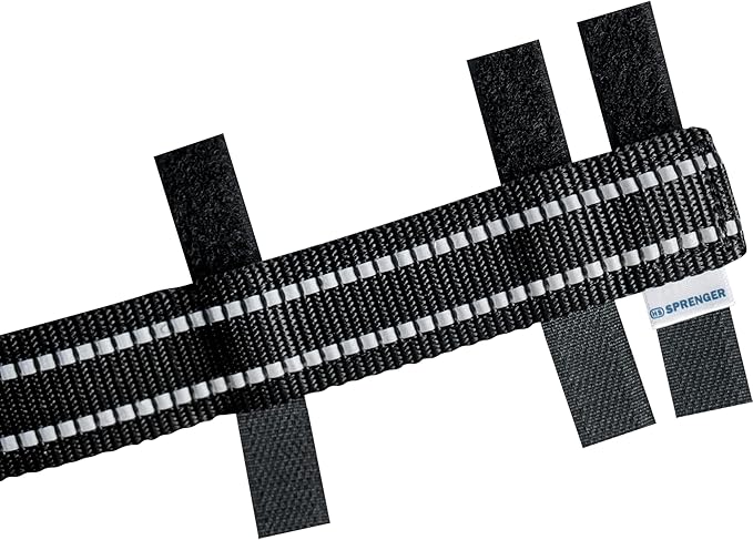 Herm Sprenger Black Reflective Nylon Cover for Ultra-Plus Pinch Dog Collar for Small Medium Large Dogs Durable Protector for Dog Training Prong Collar (15.5in (39.5cm))