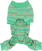 LOPHIPETS Dog Pajama Onesie for Small Chihuahua Yorkie Puppy Cat Clothes Apparel-Green/S