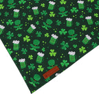 ADOGGYGO St Patricks Day Dog Bandana, Green Shamrock Pet Scarf, Premium Fabric, St Patrick Bandanas for Small Dogs (Small)