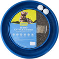 Cat Scratcher Toy Ball Track for Indoor Cats,Round Interactive Scratching Board Exercise Set for Bored Indoor Adult and Kitten Mental & Physical Stimulation (Blue)
