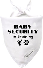 Realeaf Baby Security in Training Dog Bandanas Pet Scarf for Small Dogs Pregnancy Announcement Pet Accessories Pregnancy Reveal Ideas (Baby Security in Training, Small)