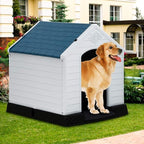 Dog House, Extra Large Dog House for Small Medium Large Dogs, Waterproof Ventilate Plastic Durable Indoor Outdoor Pet Shelter Kennel for Outside with Air Vents and Elevated Floor, Easy to Assemble