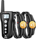PATPET Dog Training Collar with Remote (Black(2pack))