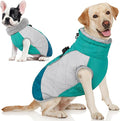 AOFITEE Dog Coat, Warm Dog Jacket, Reflective Dogs Winter Coat with Harness Built in and Fleece Lined, Waterproof Pet Winter Jacket Snowsuit for Small Medium Large Dogs, Green L