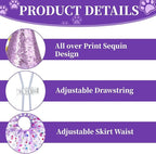 Dog Birthday Hat with Glitter Bandana Dress Set Puppy Birthday Party Supplies Cute Tutu Skirt Costume Outfit for Small Medium Large Dogs Cats Kitten Pet Decorations Purple